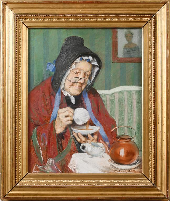 ALF WALLANDER, pastell, signerad.