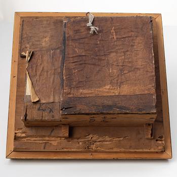 A Chinese wooden panel in deep relief, Qing dynasty, 19th century.