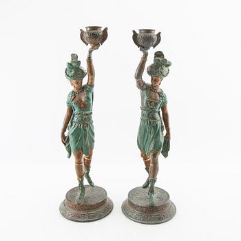 Candelsticks a pair circa 1900.