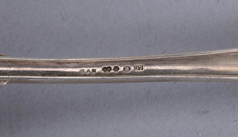 PARTI SILVER, 5 delar, bl.a Carl Fredrik Widmark, Köping, 1889. Total vikt ca 276 gram.