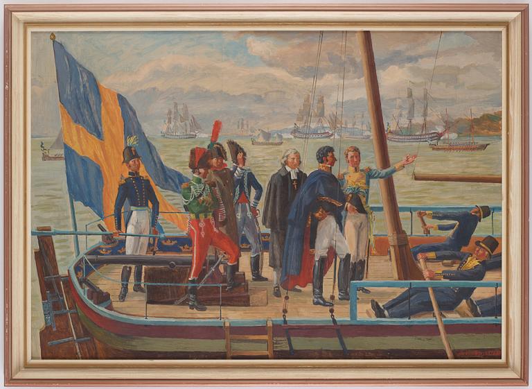 Arvid Fougstedt, Jean Baptiste Bernadotte anländer till Helsingborg 1810.