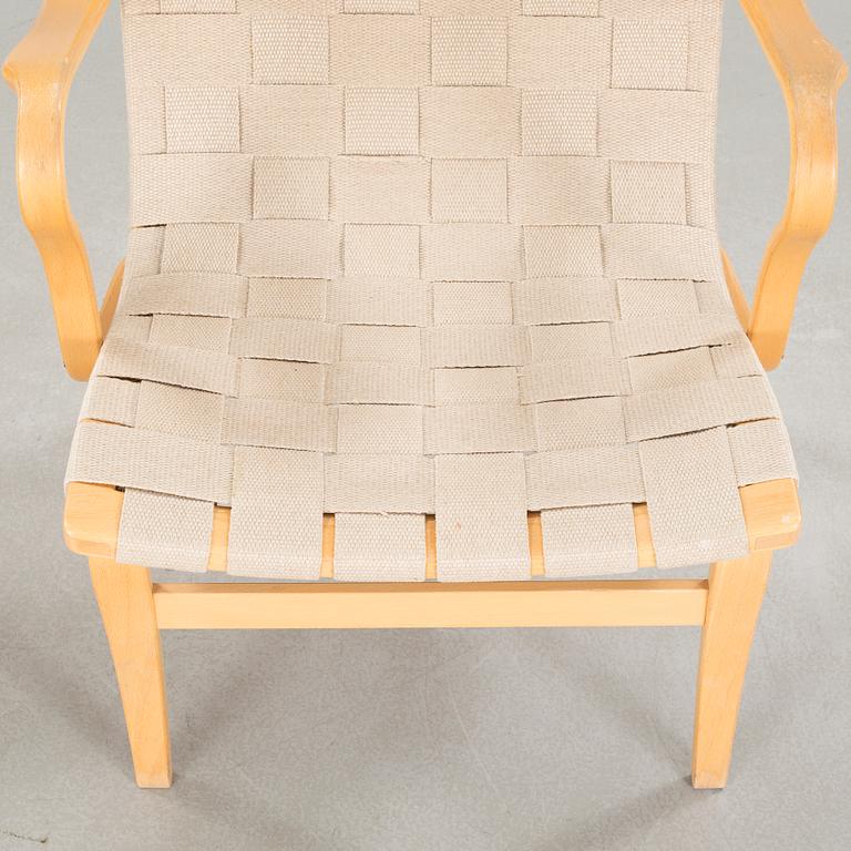 BRUNO MATHSSON, a pair of lounge chairs, model "Eva", late 20th century.