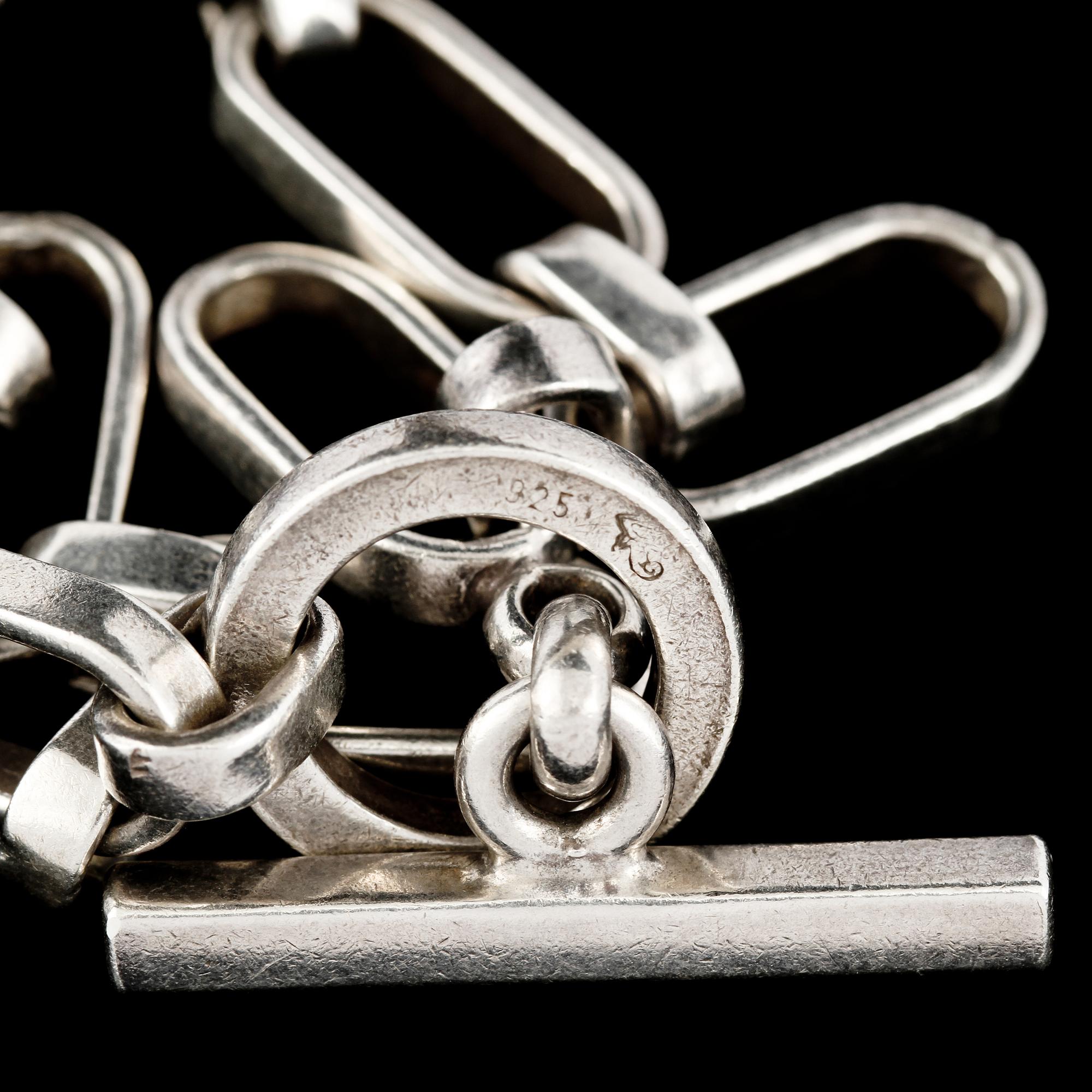 ARMLÄNK, silver. Vikt 32,0 g.