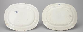 SERVERINGASFAT 4 st, flintgods, "Svenska Slott" Rörstrand.