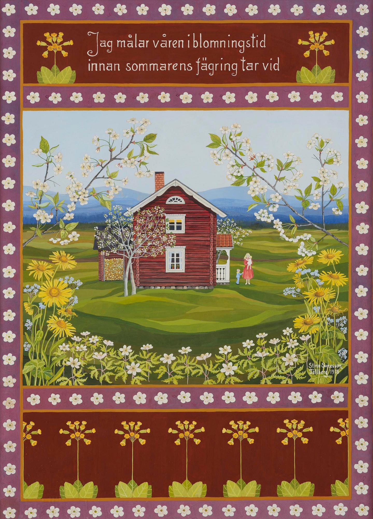 Stina Sunesson, "Jag målar våren" (I paint the spring).
