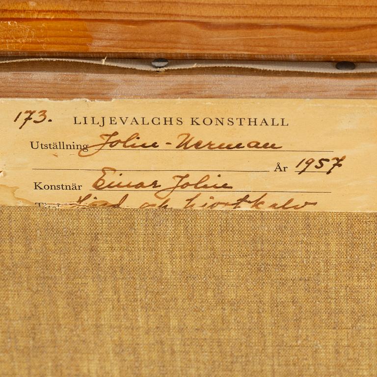 EINAR JOLIN, oil on canvas, signed and dated 1956.