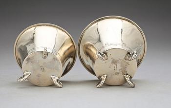 SKÅLAR, 2 st, silver, WA Bolin, Stockholm, 1926. Totalvikt ca 153 g.