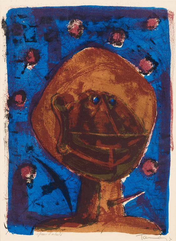 Rufino Tamayo, "Cabeza con pájaros".