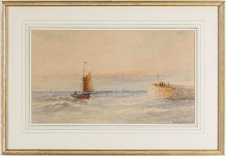 GUSTAVE DE BREANSKI, a pair of watercolour, signed.