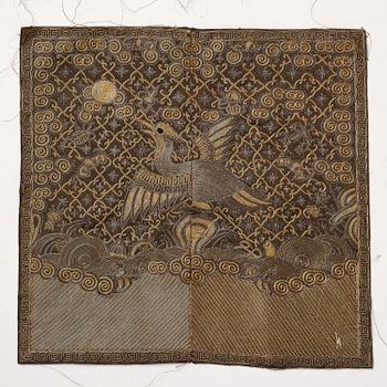 A group of six 'Buzi', Qing dynasty, 19th century.