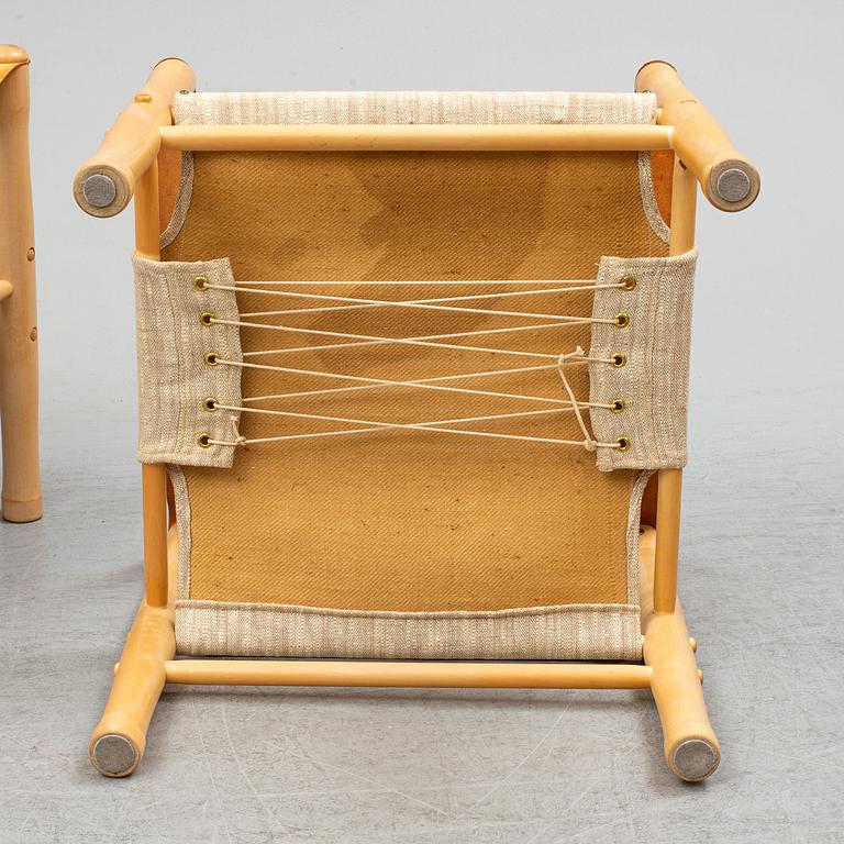 Elias Svedberg, 4 'Safari' chairs, Nordiska Kompaniet, Triva-series, 1965.