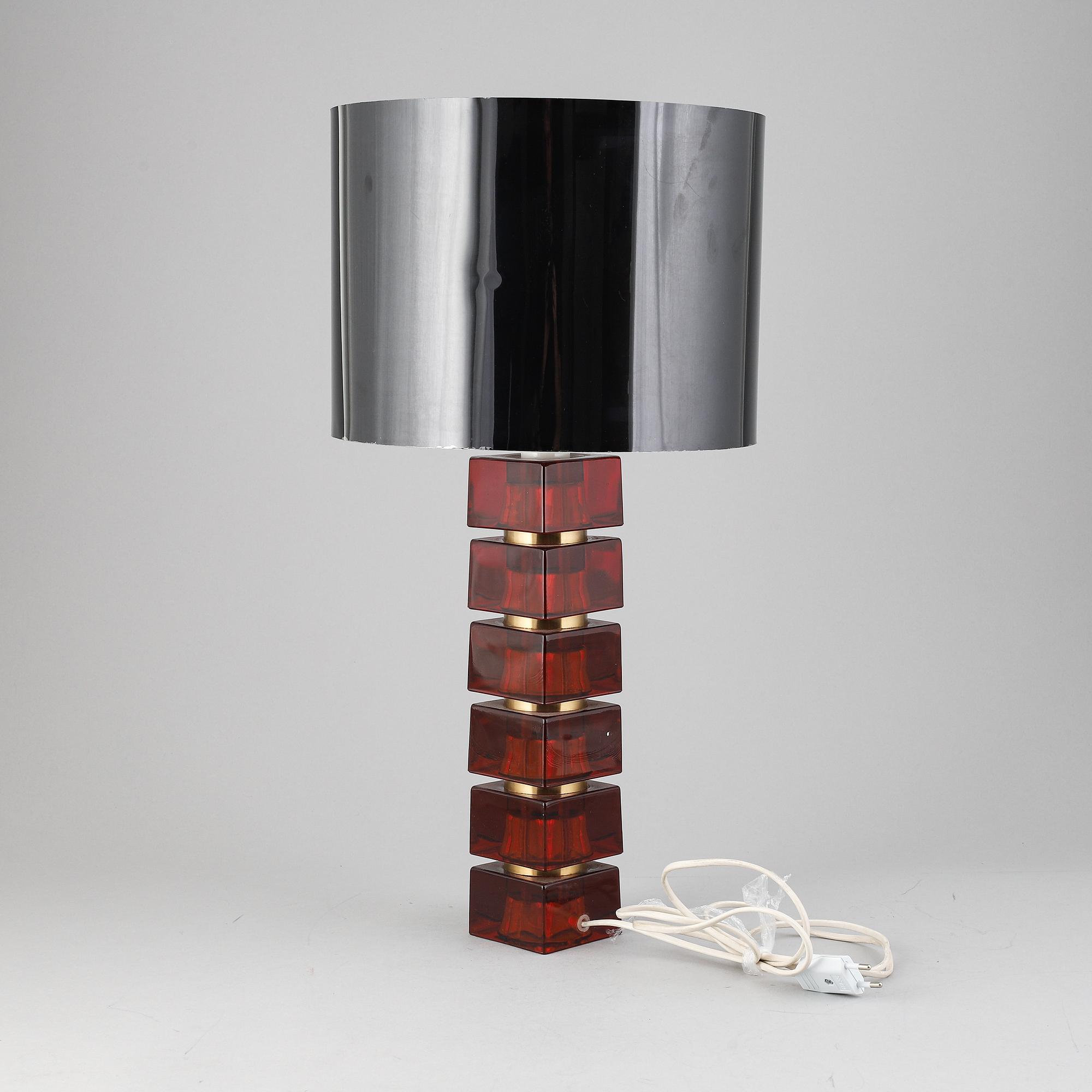 Carl Fagerlund, Orrefors, Bordslampa, 1970-tal.