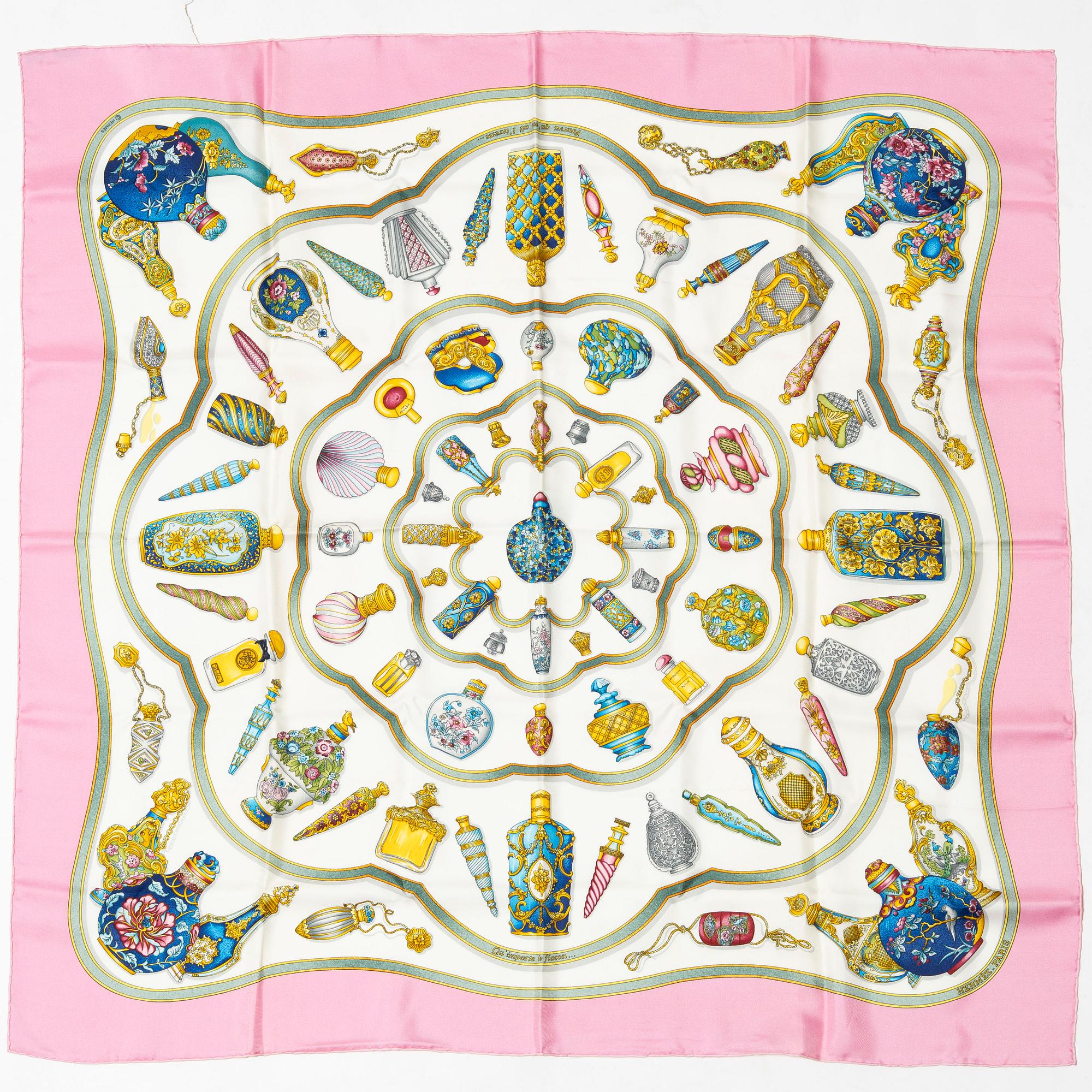 Hermès, scarf, "Qu'importe le flacon".