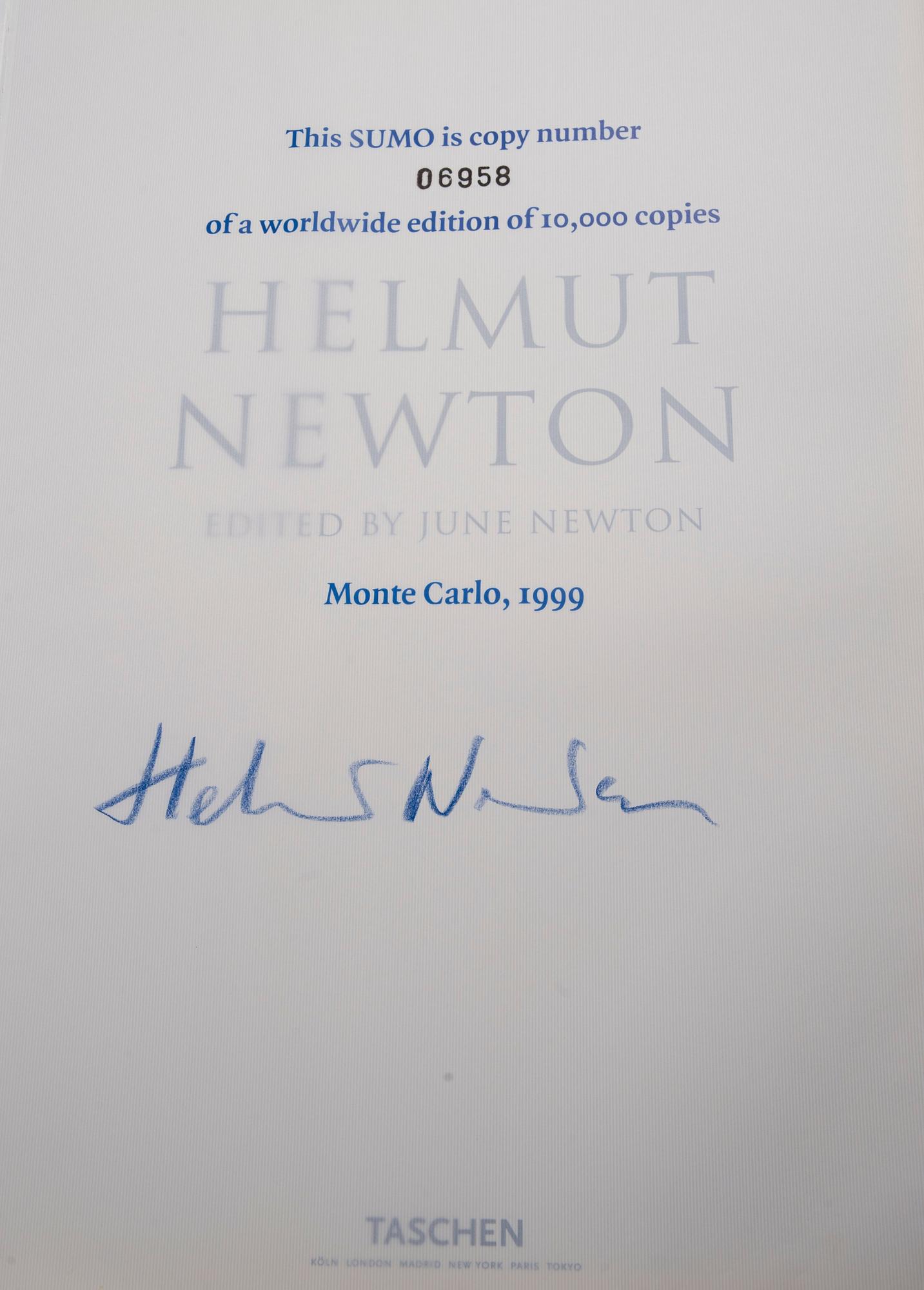 HELMUT NEWTON, kirja, "Sumo", Taschen, Monte Carlo 1999, signeerattu ja numeroitu 06958/10000.
