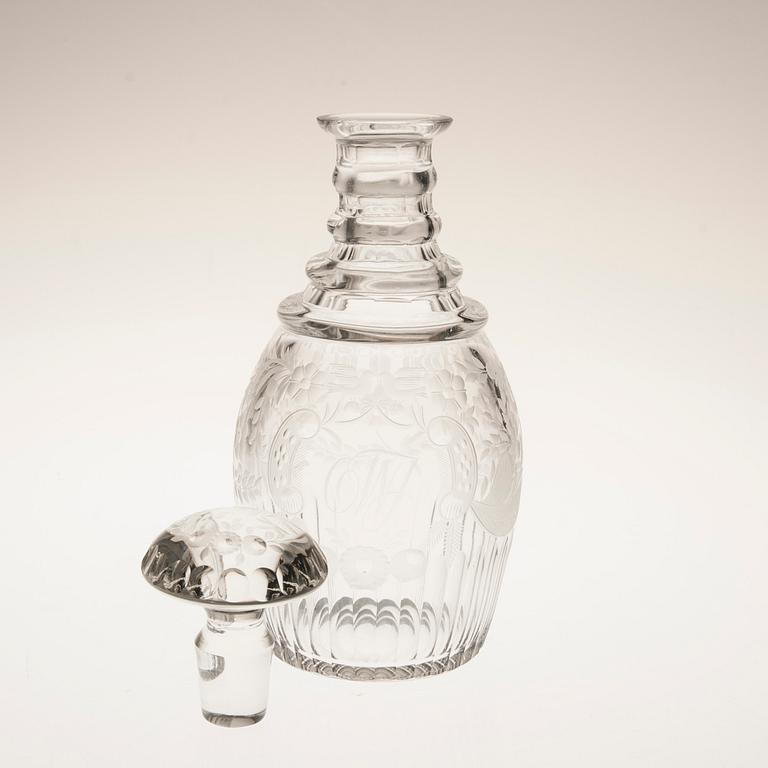 KARAHVI ja VÄKEVÄVIINILASEJA, 8 kpl, 1900-luvun loppu.