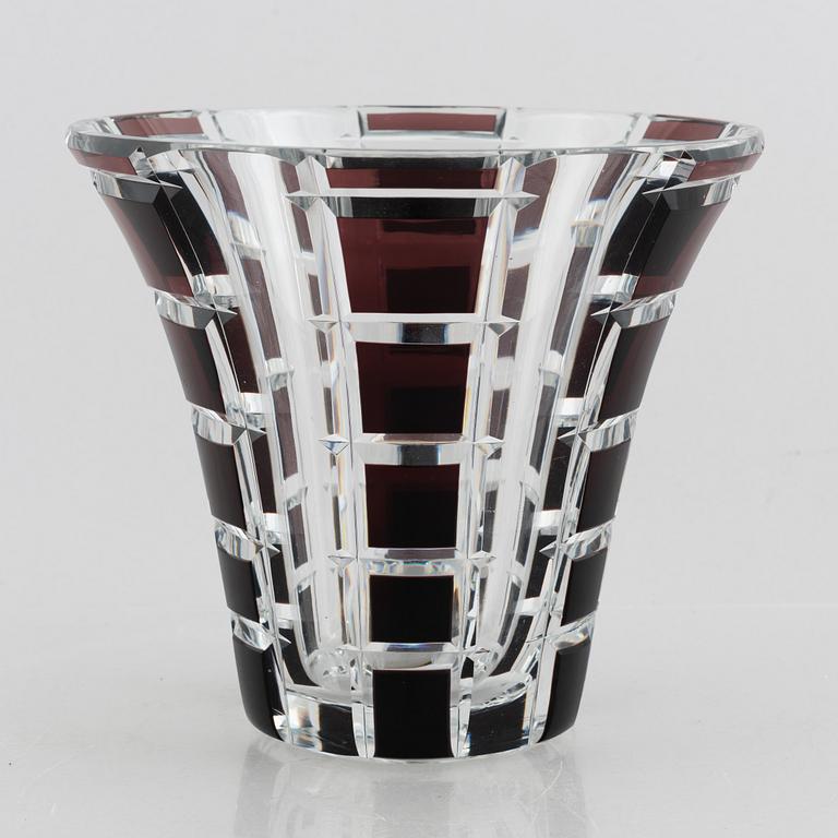 A glass vase, Val Saint Lambert, Belgium.