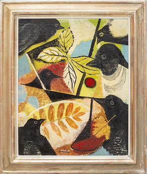 Esaias Thorén, Magpies and Foliage.