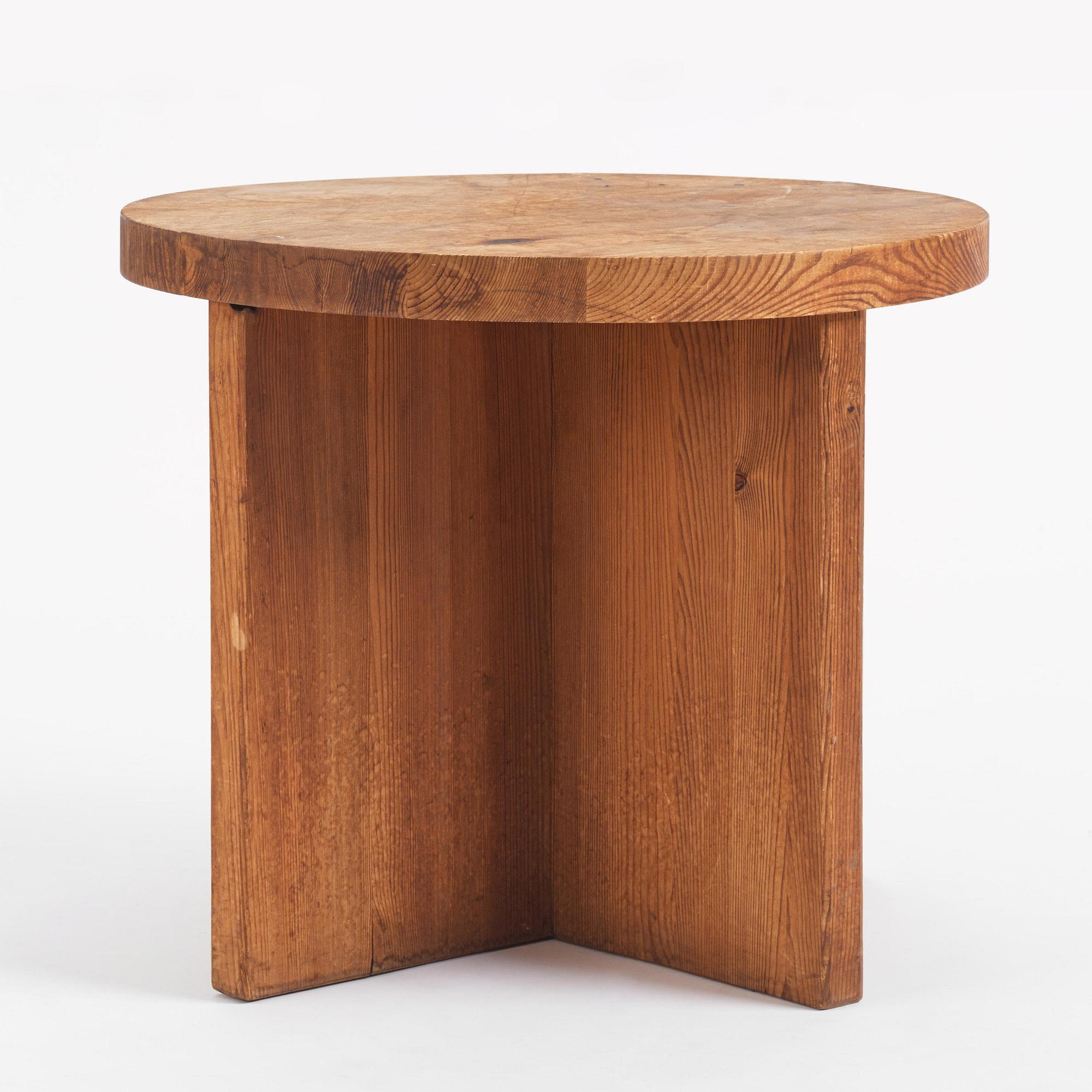 Axel Einar Hjorth, a stained pine "Lovö" table, Nordiska Kompaniet, Sweden, 1930s.