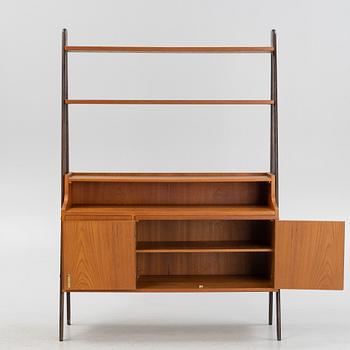 A teak veneered bookcase, mid 20th Century.