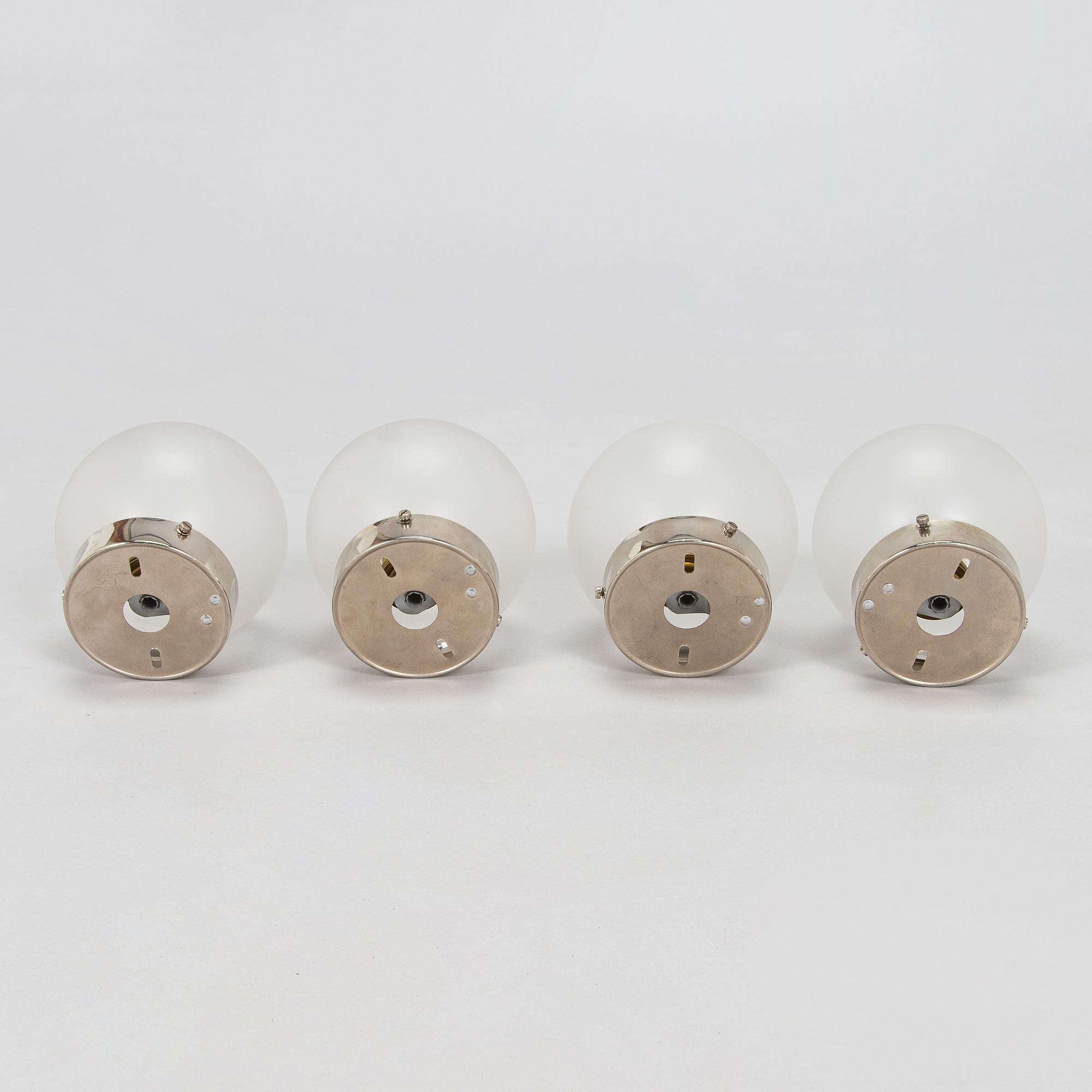 Ceiling lamps 4 pcs, model EA 11 Itsu, mid-20th century.