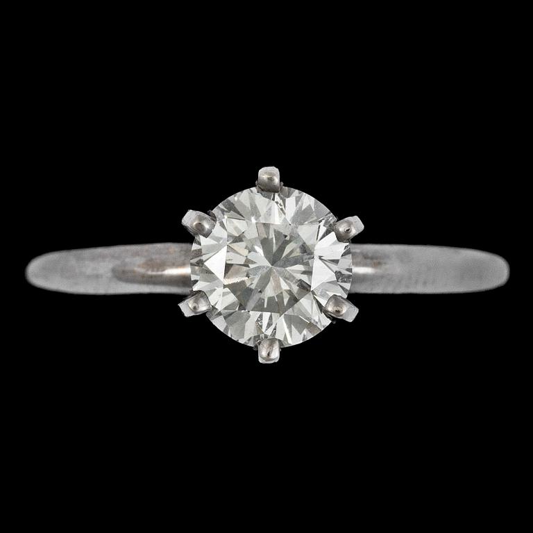 A brilliant cut diamond ring, app. 1.15 cts.