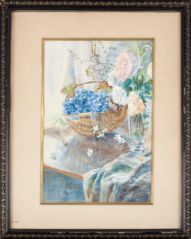 EVA TOPELIUS, water colour. signed and dated april 1890.