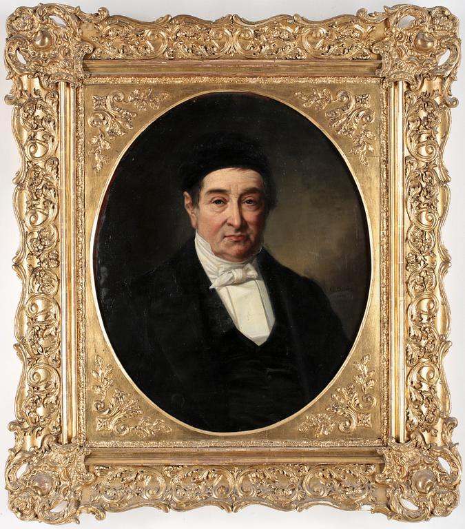 GUSTAV CURT STEVER, olja på duk, Signerad och daterad G Stever 1851.