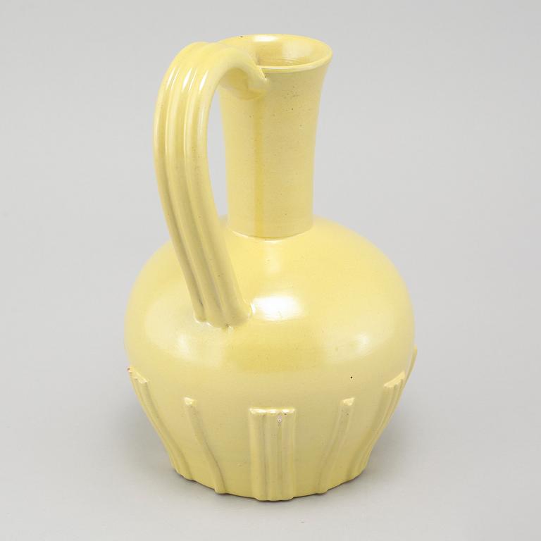 A 1930/40s vase / jug in eartheware, designed by Jerk Werkmäster for Nittsjö.