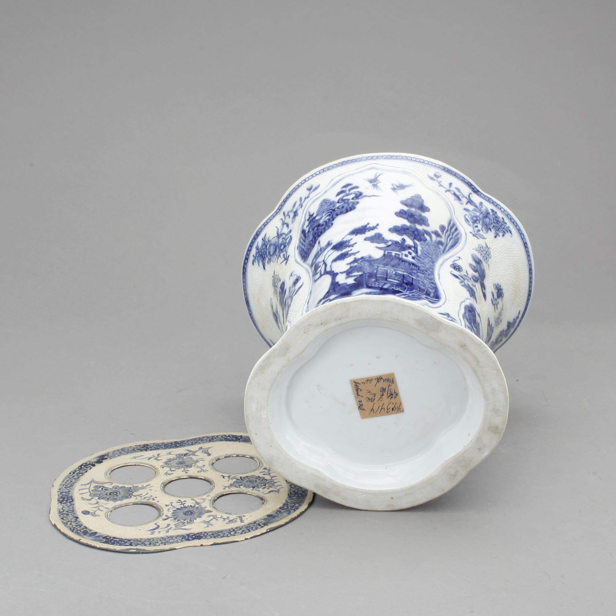 VAS, kompaniporslin. Qing dynastin, Jiaqing (1796-1820).