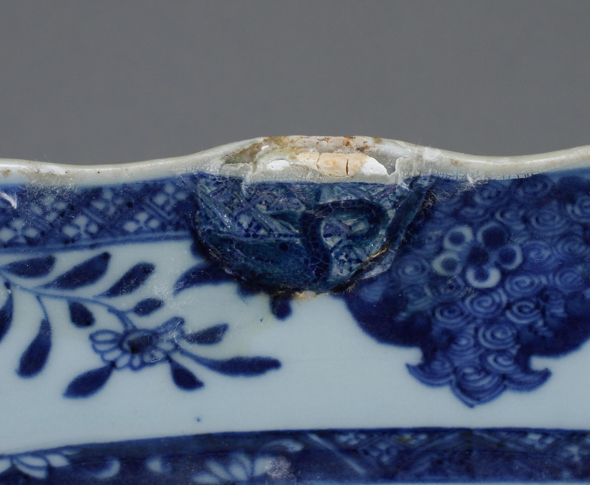 STEKFAT, porslin, Kina, 1700-tal.