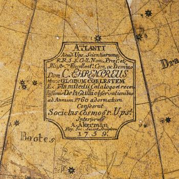 A celestial library globe by A. Åkerman (manufacturer of globes in Uppsala 1759-78), 1759.