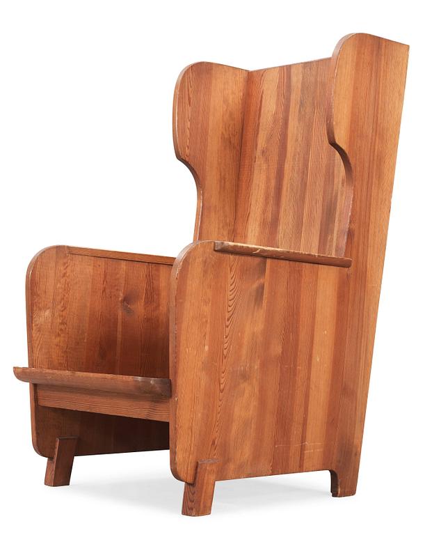 An Axel Einar Hjorth stained pine armchair, 'Lovö', Nordiska Kompaniet.