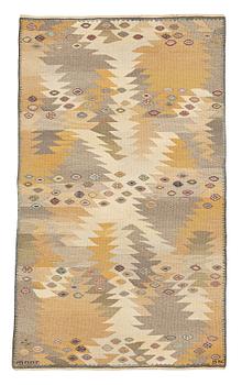 179. Barbro Nilsson, MATTO, "Tånga, ljus", flat weave, ca 237 x 139 cm, signed AB MMF BN.