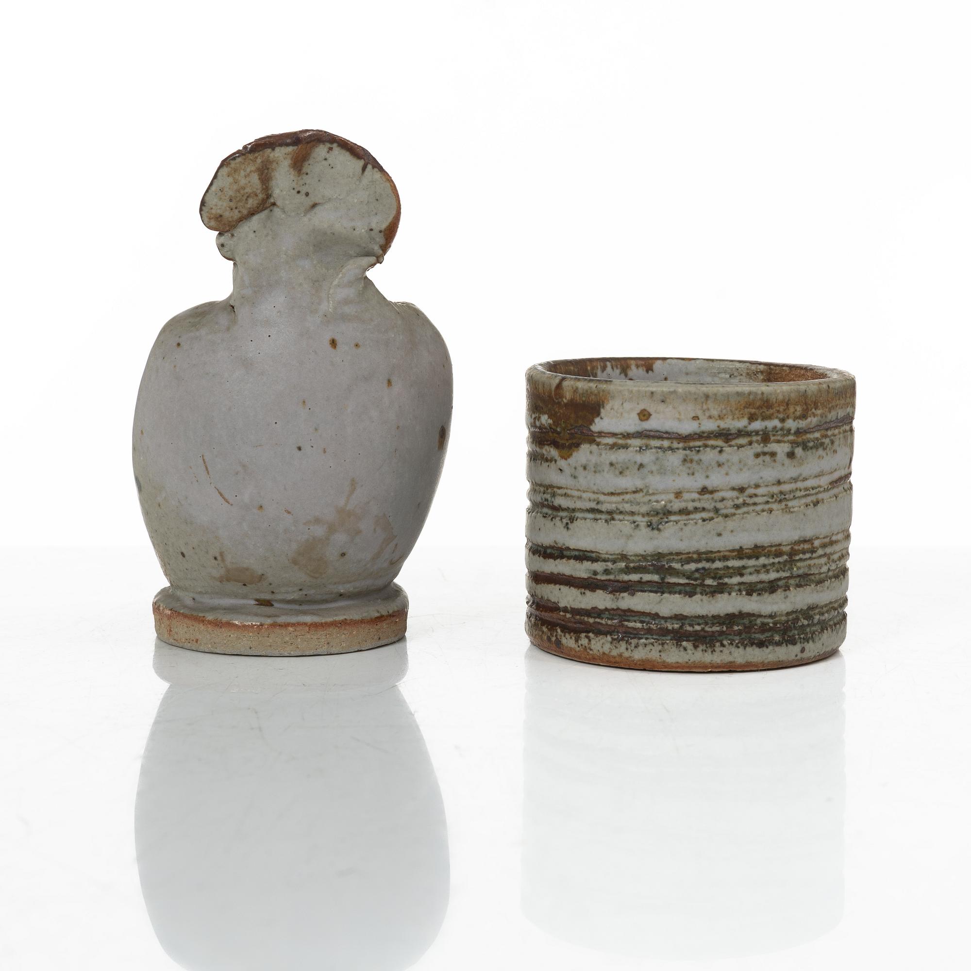 Lisa Larson, stengods,  burk med lock, stengods, unik, Gustavsberg studio,