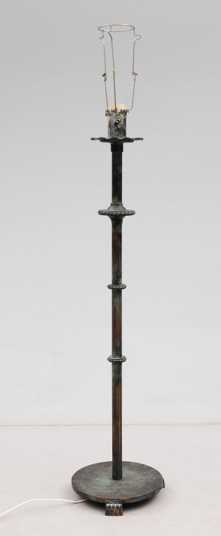 GOLVLAMPA, brons, art déco, 1900-talets första hälft.