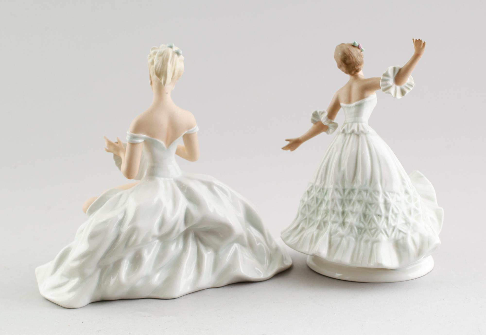 FIGURER, 2 st, porslin, Wallendorf, 1900-talets mitt.