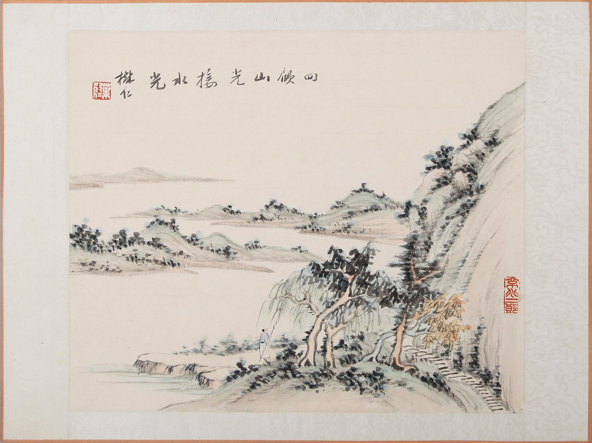 OKÄND KONSTNÄR, mapp med 10 st, gouacher, Japan/Kina, 1900-talets första hälft.