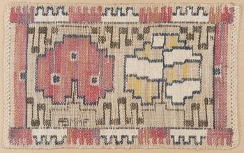 Märta Måås-Fjetterström, a textile, "Frog Leaf red", signed AB MMF.