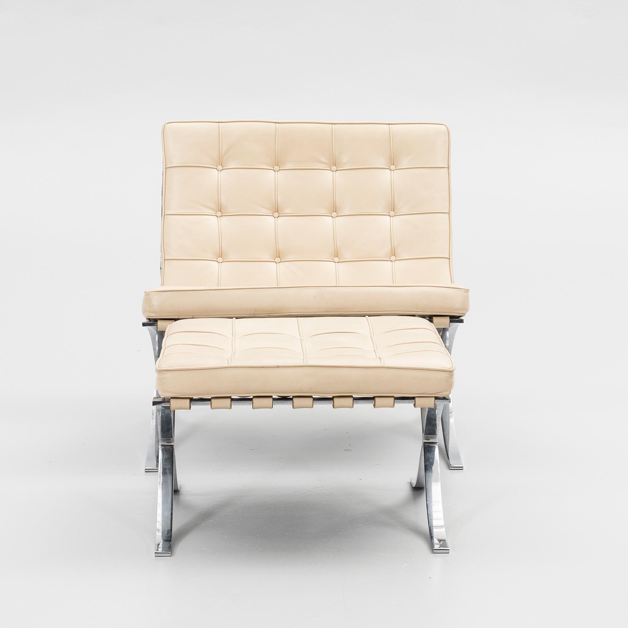 Ludwig Mies van der Rohe, fåtölj, "Barcelona", Knoll Studio.