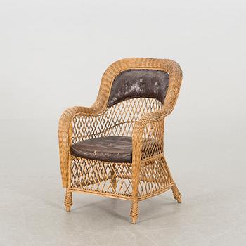 A wicker chair around 1900.