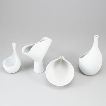 Four bowls/vases by Stig Lindberg for Gustavsberg.
