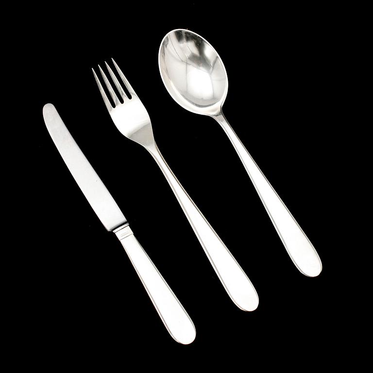 BESTICK,70 del, sterlingsilver, "Flavia 2", Erik Fleming, Stockholm 1955. Tot vikt ca 3932 g.
