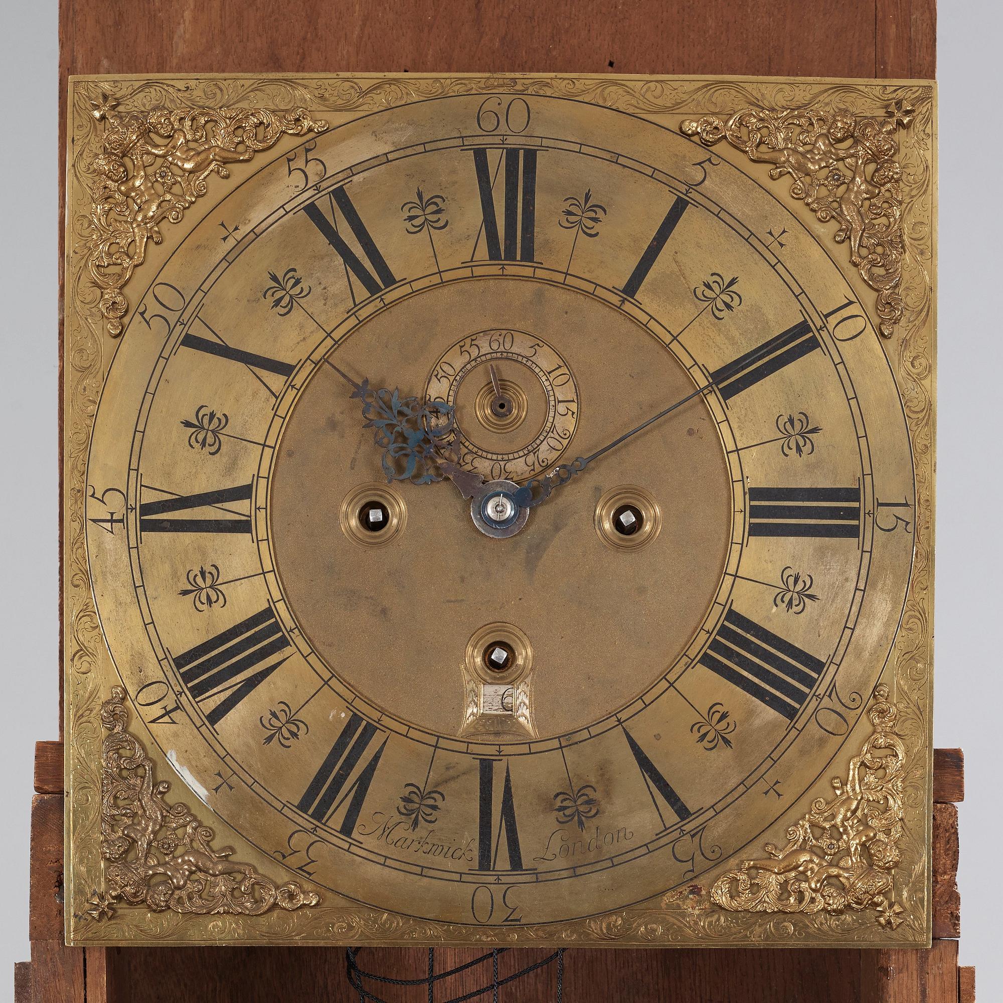 An English Baroque 17th century longcase clock by James Markwick (clockmaker in London 1666-1698).