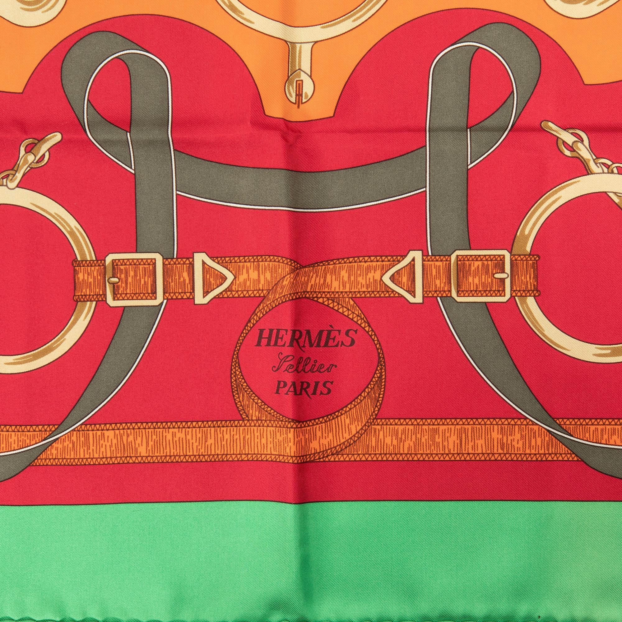 Hermès, scarf "Eperon D'or".