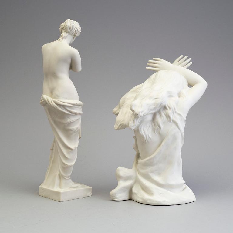 TWO PARIAN FIGURES, Gustafsberg 1907 and 1913.