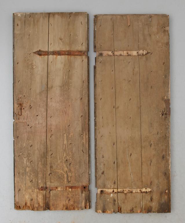 DÖRRAR, 1 par, allmoge, 1700-tal.