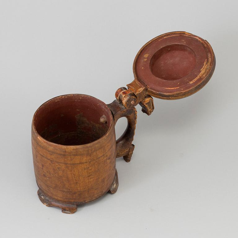 DRYCKESKANNA, trä, Norge, 17/1800-tal.