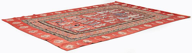 An antique Rasht embroidery, Northern Iran, c. 251 x 170 cm.