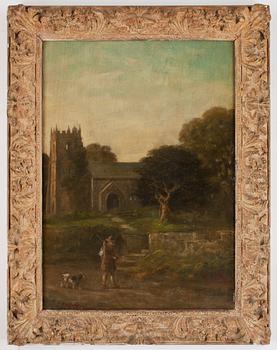 OKÄND KONSTNÄR, olja på duk, signerad E Auffeay, 1800-tal.