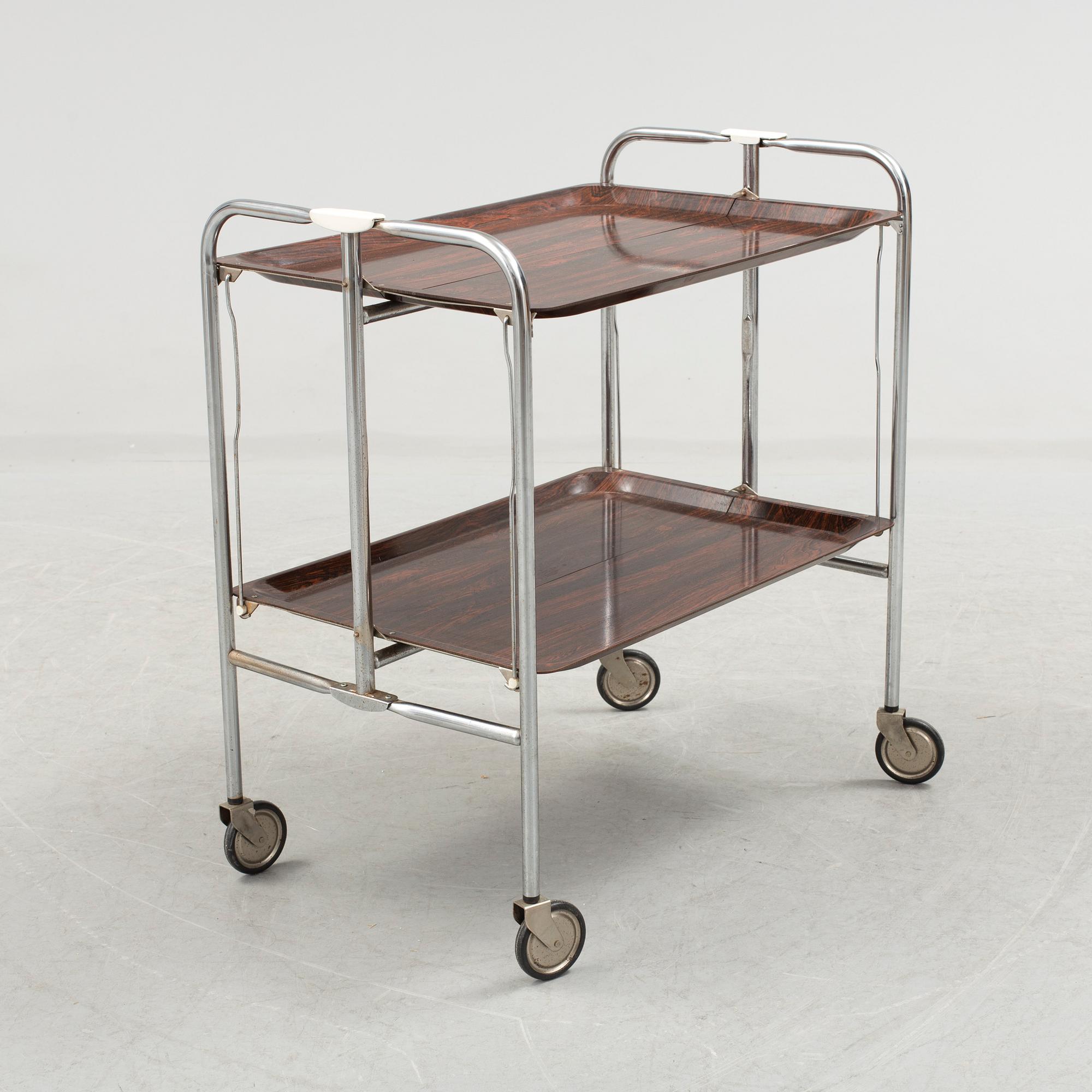 A mid 20th century serving trolley.